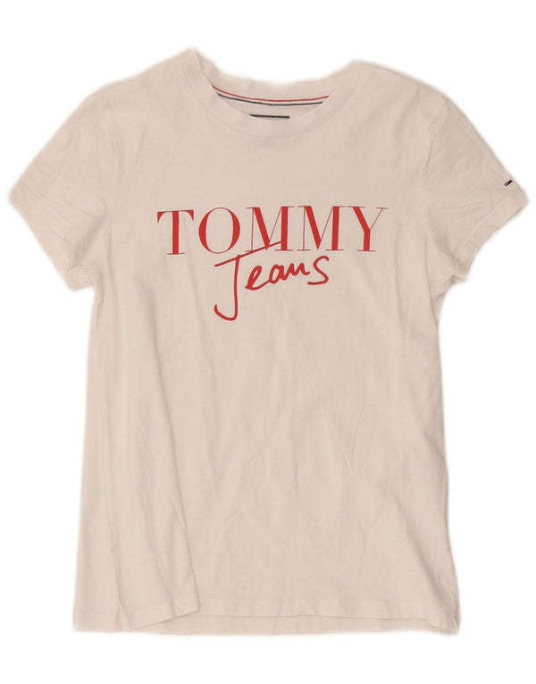 Tommy Hilfiger Camiseta Feminina Graphic UK 6 XS Branco