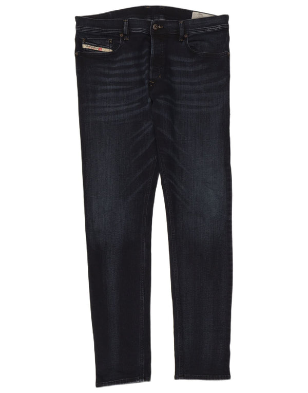Diesel Mens Tepphar Carrot Slim Jeans W34 L32 Azul Marinho Algodão