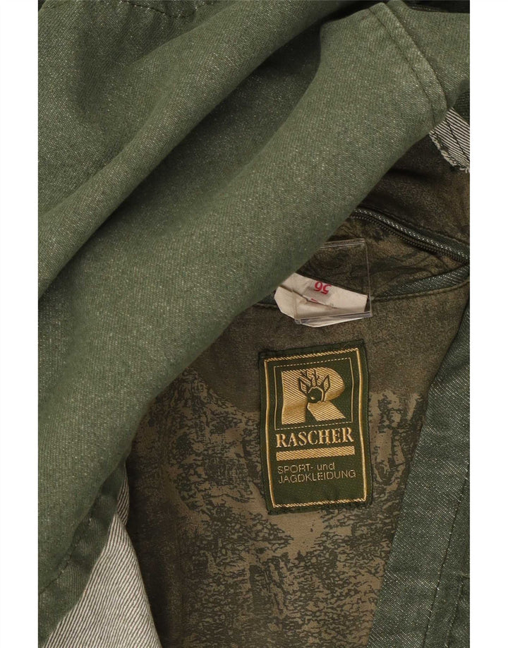 Jaqueta utilitária masculina Rascher EU 56 3XL algodão verde