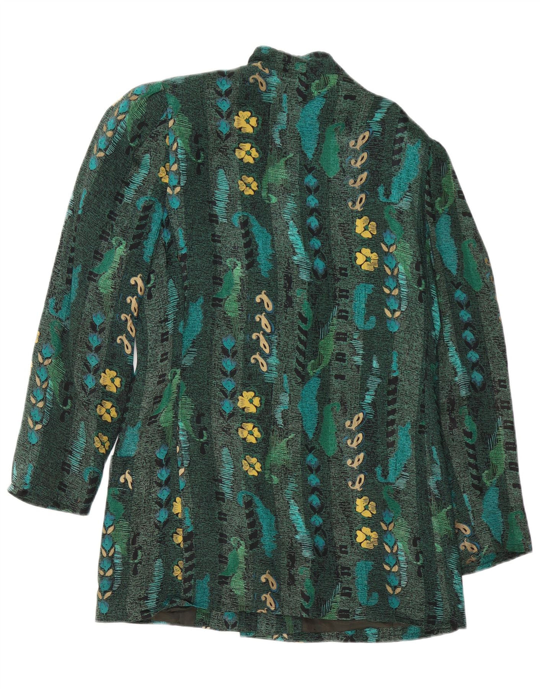 Jaqueta blazer feminina Betty Barclay com 6 botões UE 38 verde médio floral