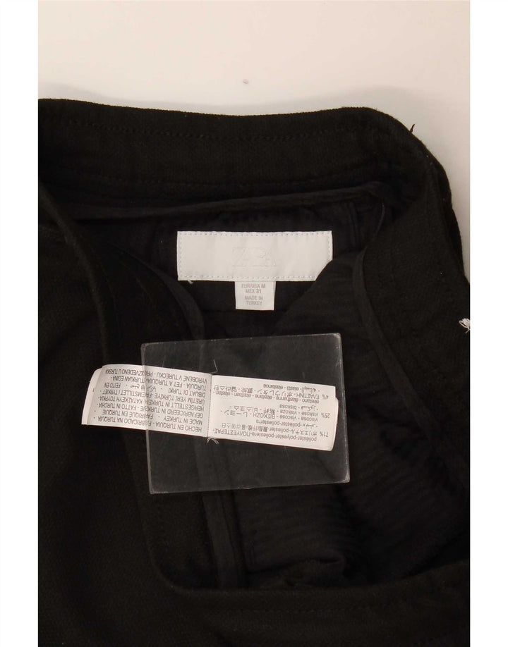 Zara Mens Sport Shorts Médio Preto Poliéster
