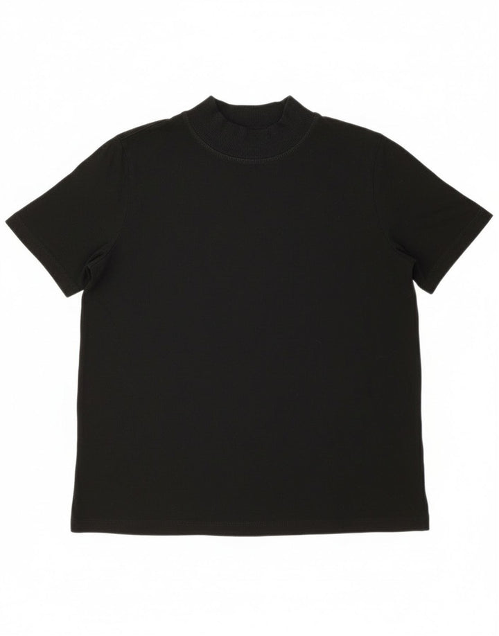 Camiseta feminina Zara Top UK 10 pequena preta