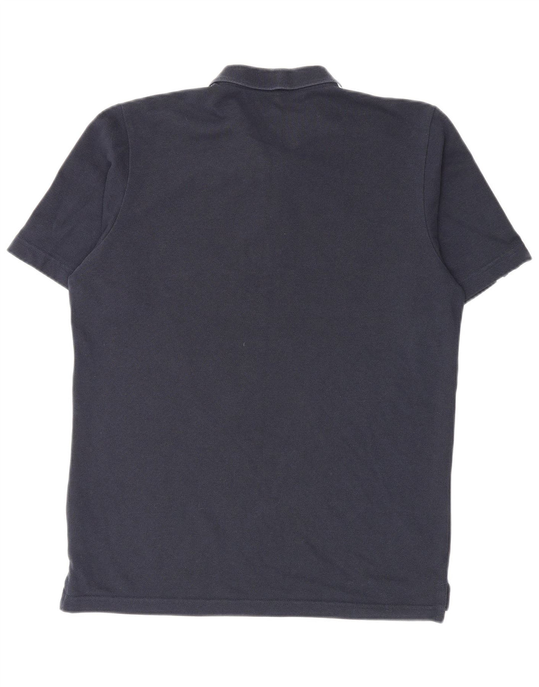 Camisa polo masculina Adidas pequena algodão azul marinho