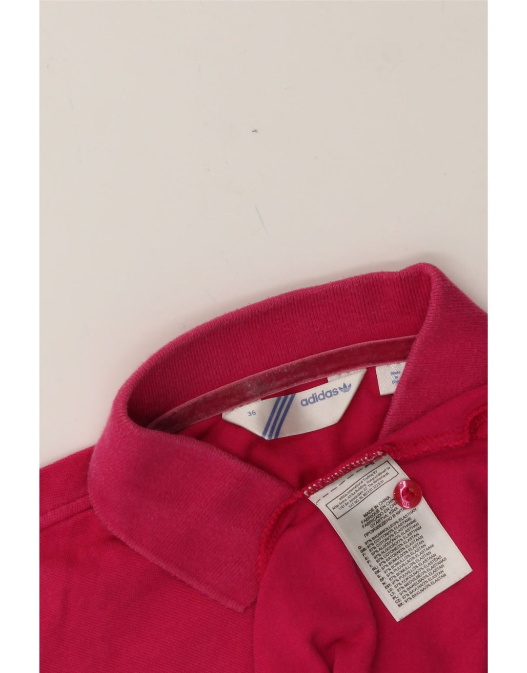 ADIDAS Womens Polo Shirt IT 36 XS Pink Cotton Vintage Adidas and Second-Hand Adidas from Messina Hembry 
