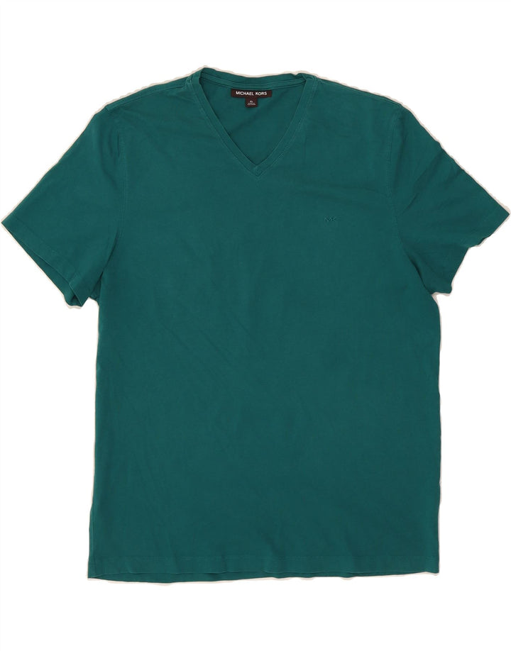 MICHAEL KORS Womens T-Shirt Top UK 18 XL Green Cotton Vintage Michael Kors and Second-Hand Michael Kors from Messina Hembry 