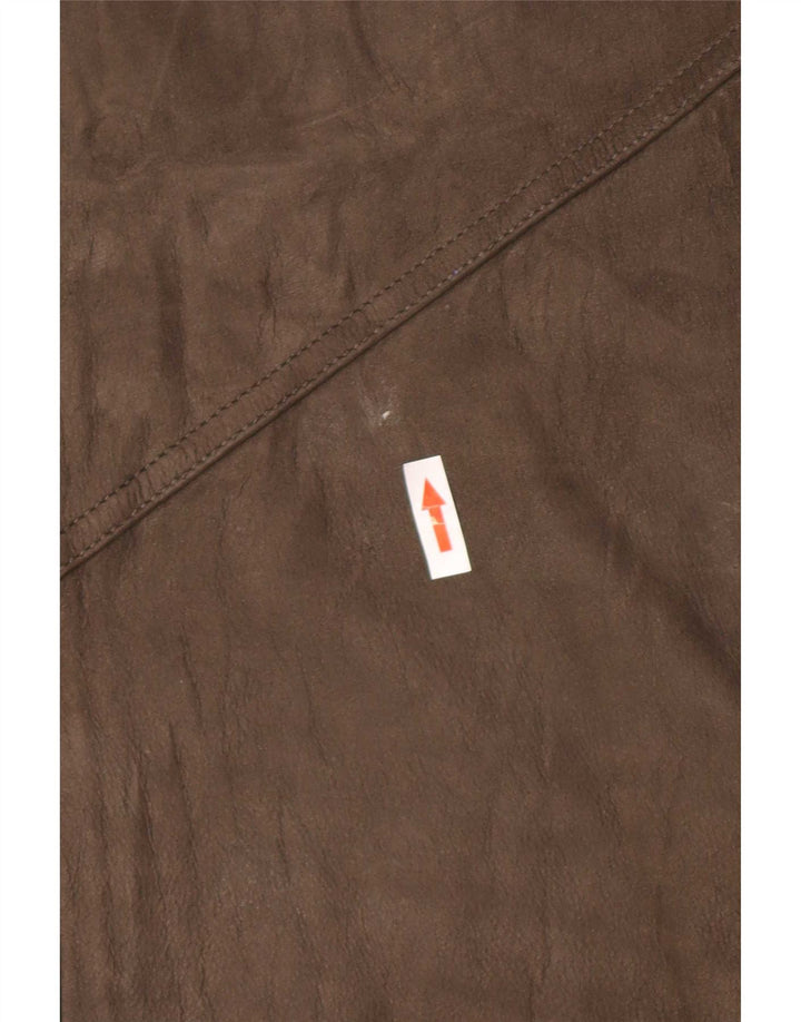 Jaqueta bomber masculina de camurça WESTBURY IT 58 4XL couro cáqui