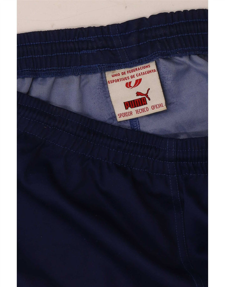 Shorts esportivos masculinos Puma XL azul colorblock
