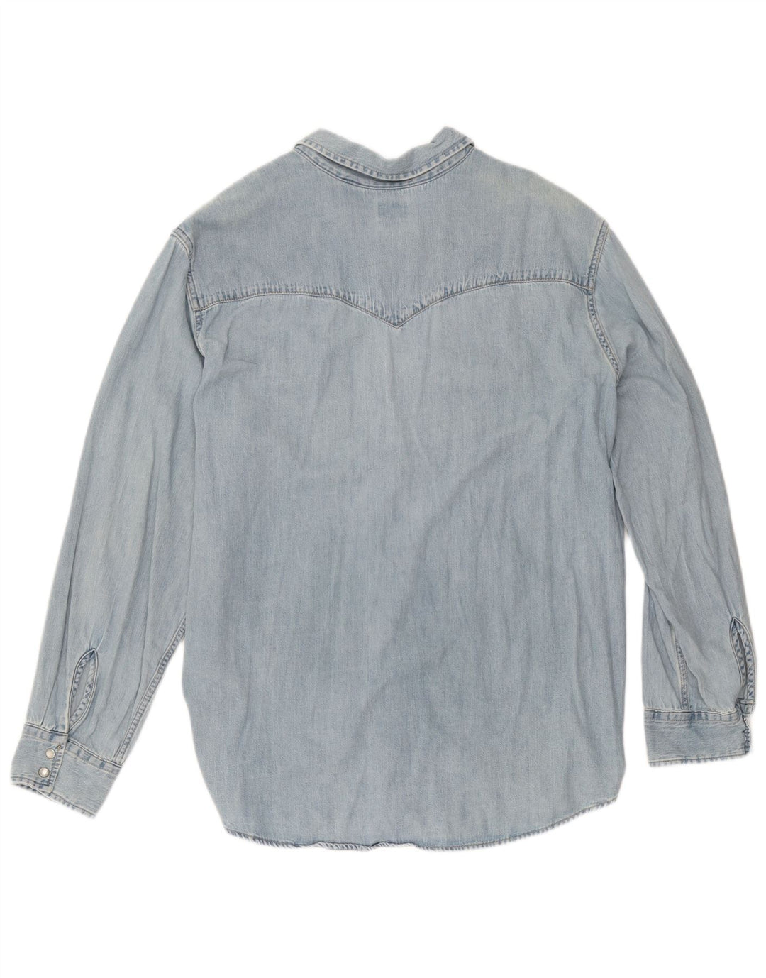 Camisa jeans alta masculina Levi's XL azul algodão
