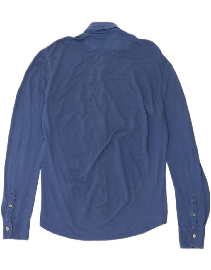 Camisa masculina Slim Fit Brooksfield IT 46 algodão azul pequeno