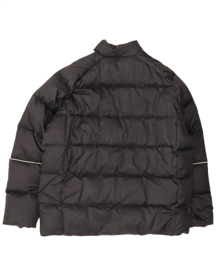Jaqueta acolchoada masculina Adidas UK 42 XL preta colorblock poliéster