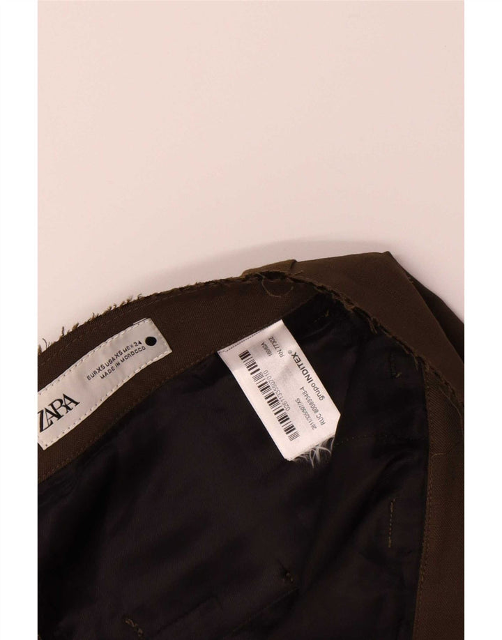 Zara Calça feminina Bootcut Chino XS W24 L33 Poliéster cáqui