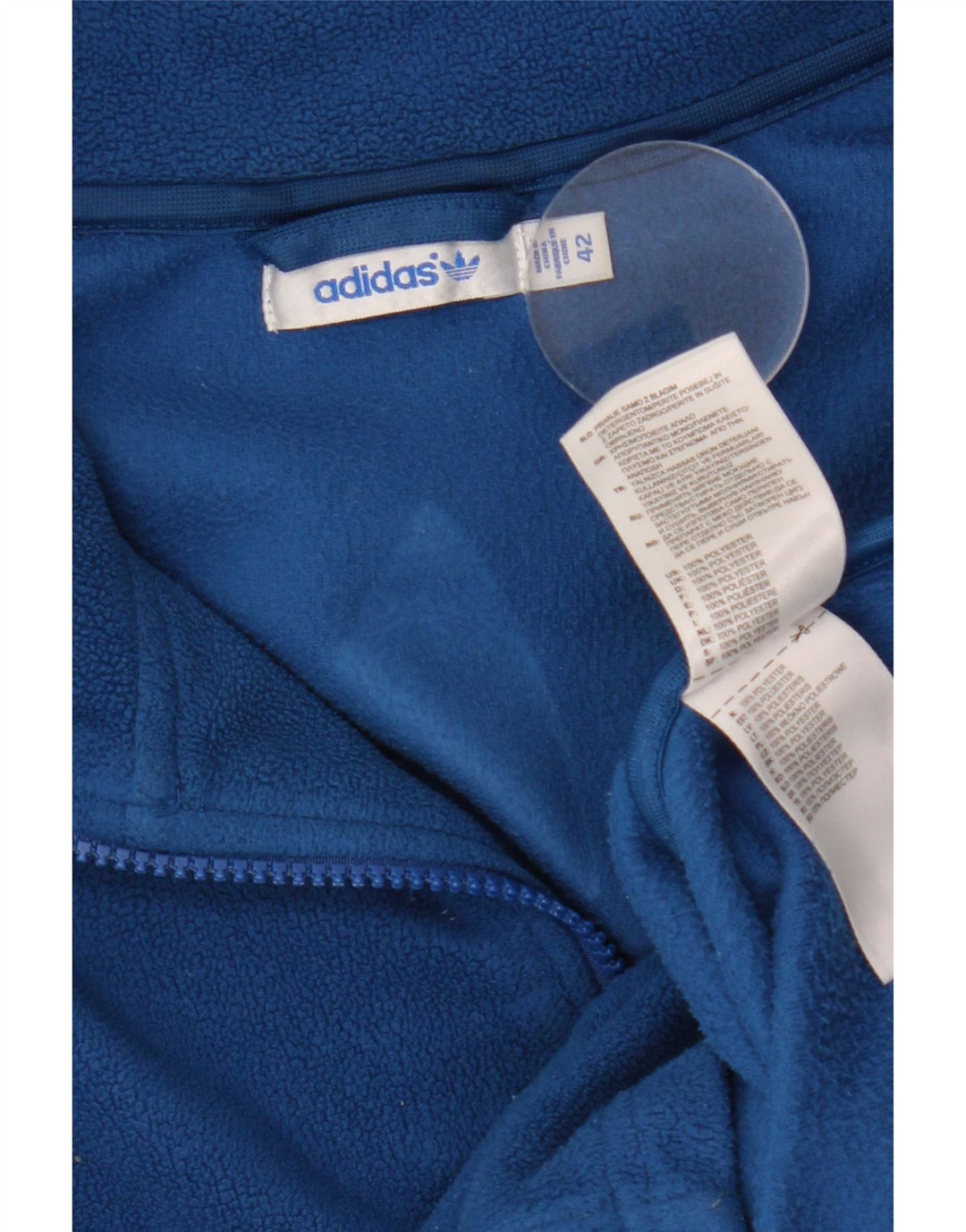 Jaqueta Adidas Feminina Graphic Fleece EU 42 Poliéster Azul Médio