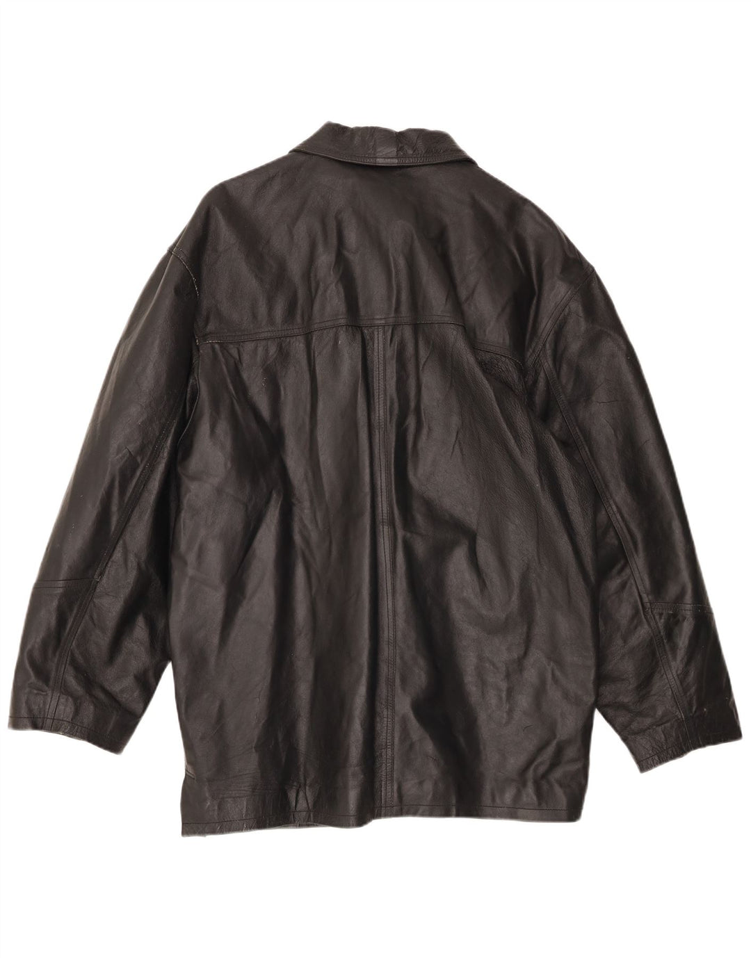 Jaqueta de couro masculina VINTAGE IT 54 2XL couro preto