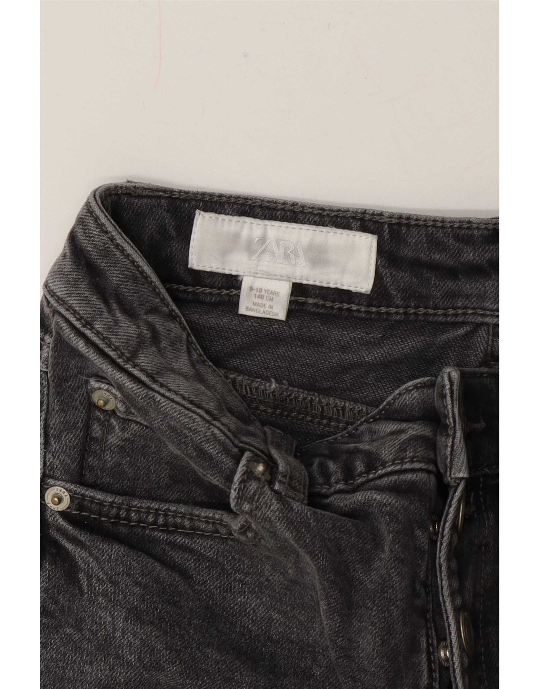 Zara Girls Jeans Flared 9-10 Anos W24 L25 Cinza