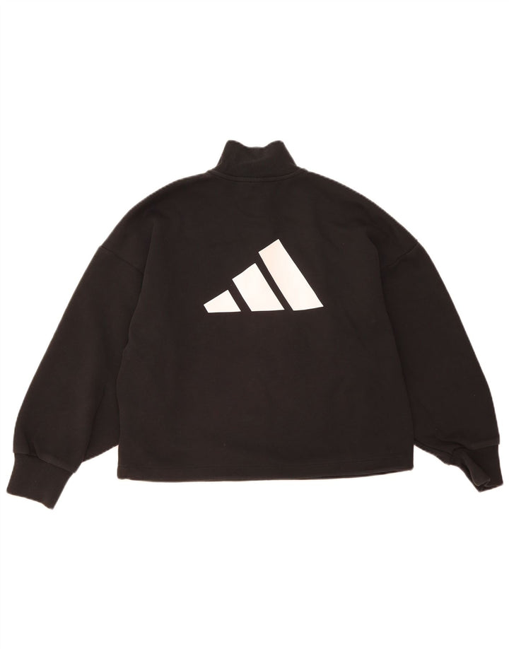 Adidas feminino oversized gráfico moletom jumper reino unido 12/14 médio preto