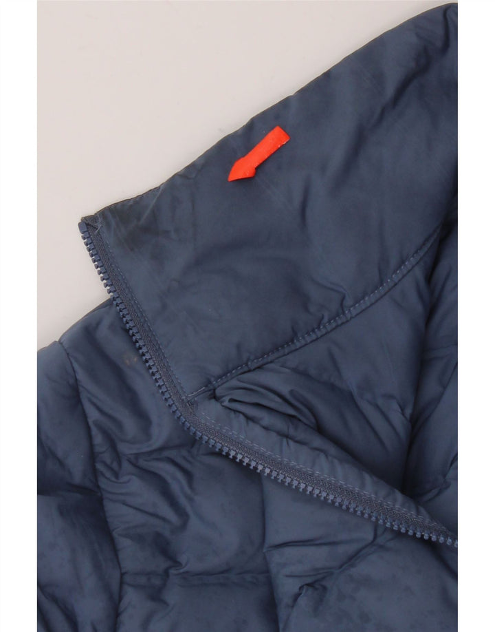 Jaqueta acolchoada feminina Adidas UK 16 grande poliéster azul