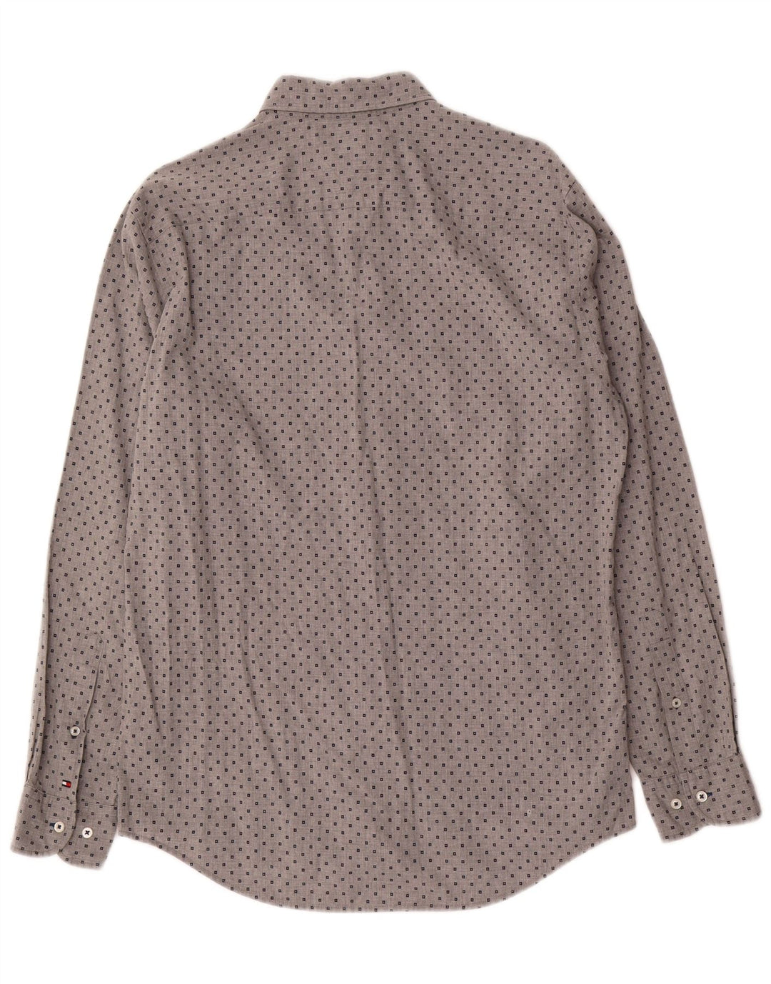 Camisa masculina Tommy Hilfiger New York Fit média cinza geométrica