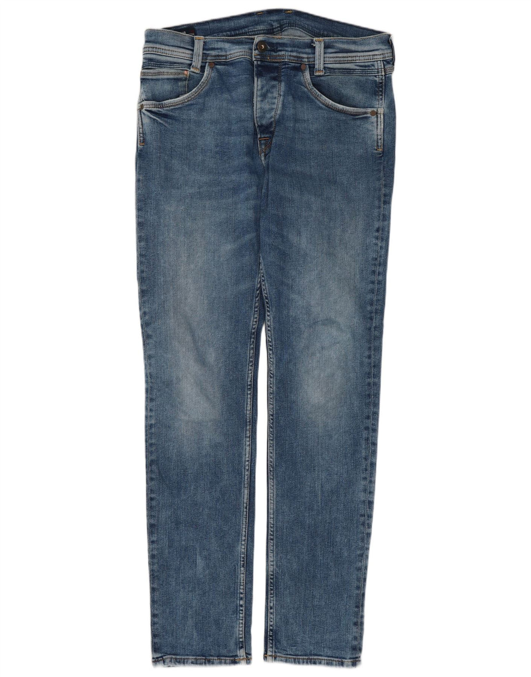 PEPE Jeans Masculino Regular Straight Jeans EUA 10 Grande W32 L31 Azul