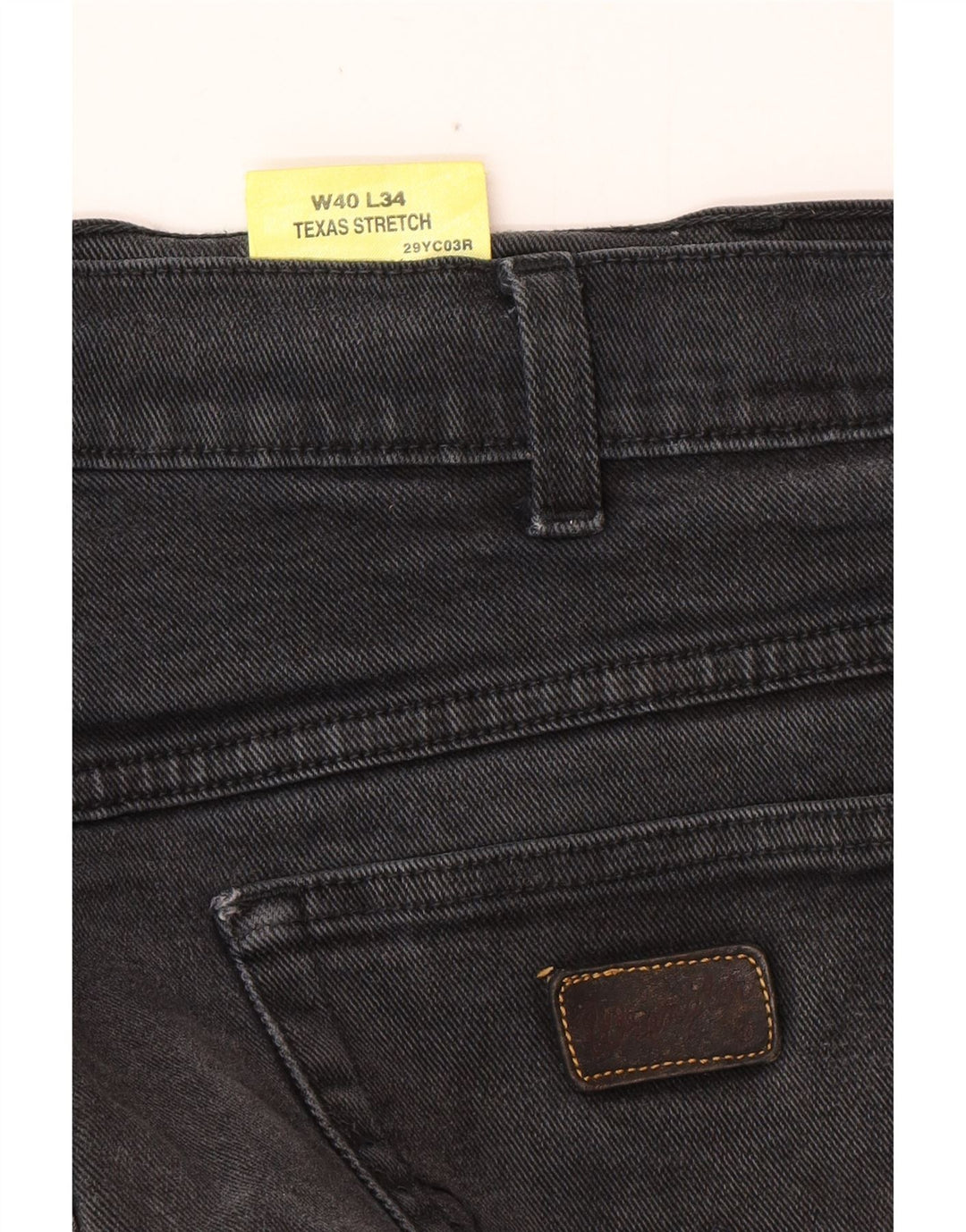 WRANGLER Masculino Texas Stretch Straight Jeans W40 L34 Algodão Cinza