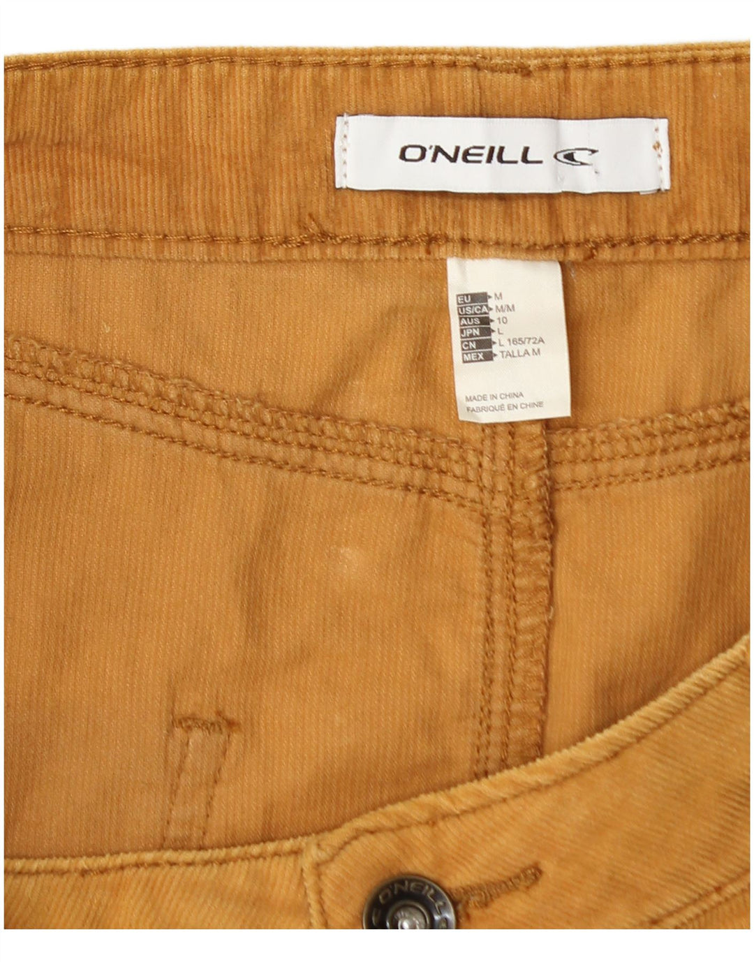 O'Neill Mini saia feminina de veludo cotelê médio W30 algodão bege
