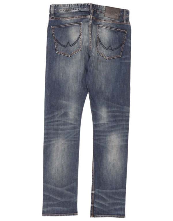 Superdry Mens Corporal Slim Jeans W32 L32 Azul Marinho Algodão