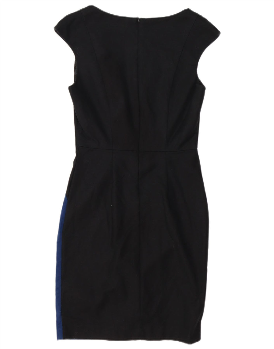 Vestido bodycon feminino ZARA UK 10 pequeno bloco colorido azul