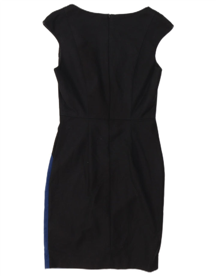 Vestido bodycon feminino ZARA UK 10 pequeno bloco colorido azul
