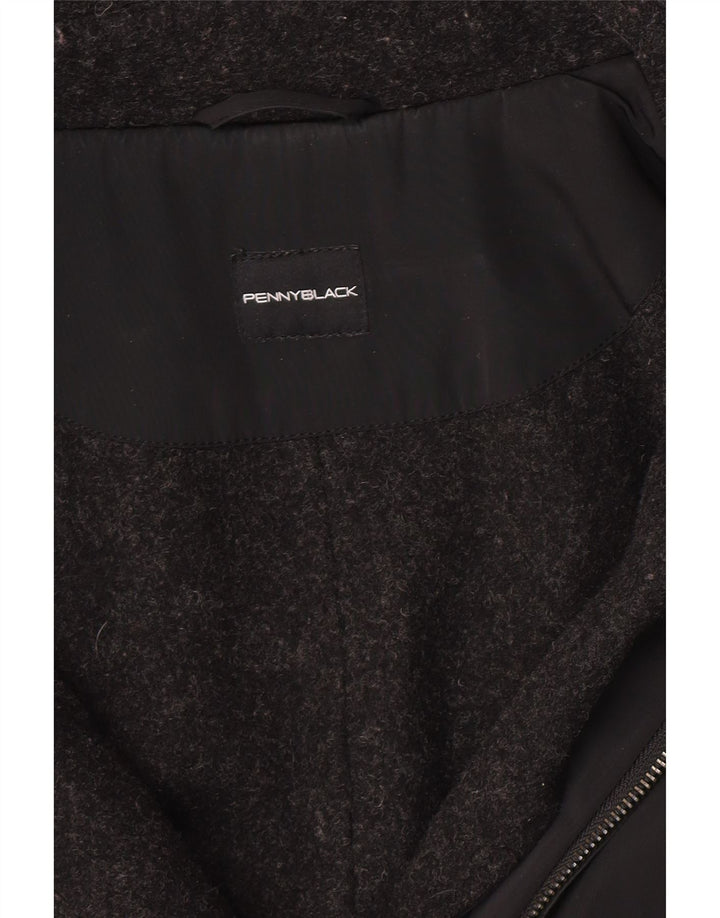 Casaco Capelet Feminino Penny Black com Capuz UK 10 Pequeno Preto