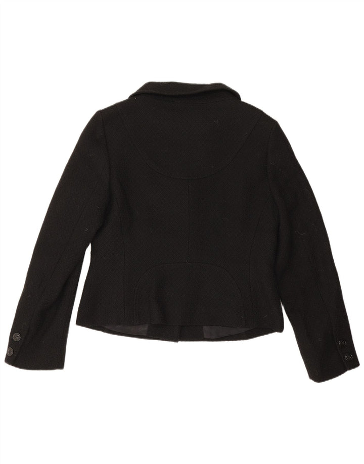 Jaqueta Bolero Feminina Hobbs Reino Unido 14 Lã Virgem Preta Média
