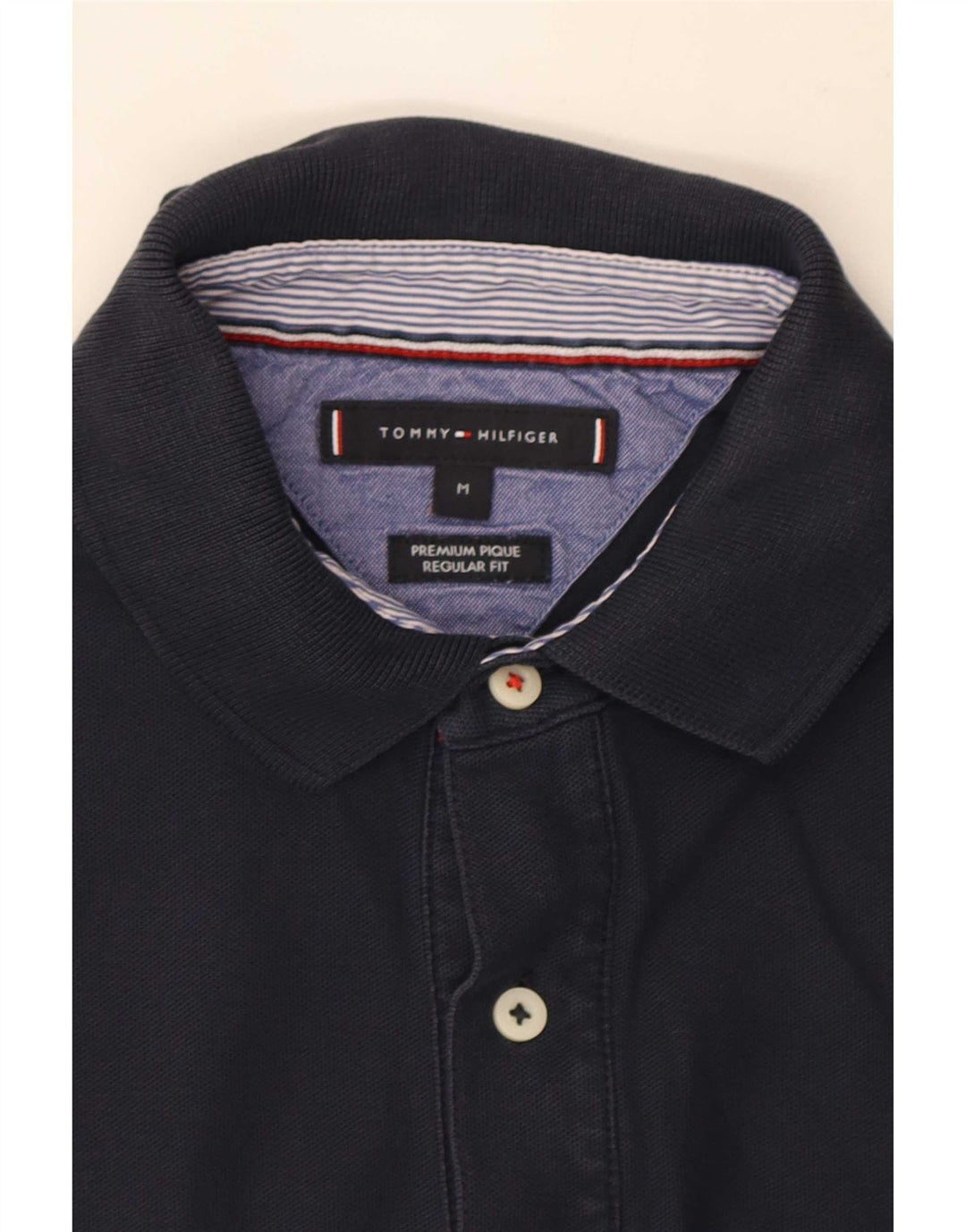 Camisa polo masculina Tommy Hilfiger Regular Fit média azul marinho