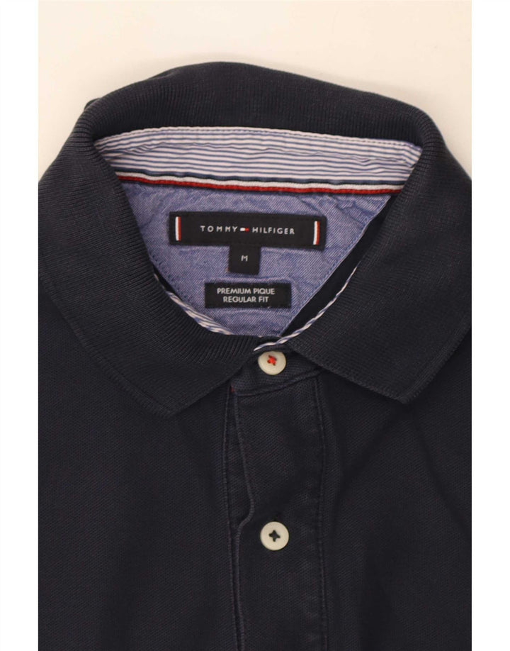 Camisa polo masculina Tommy Hilfiger Regular Fit média azul marinho