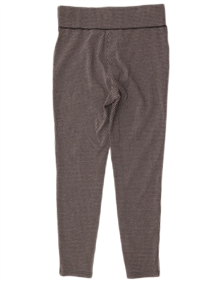 Leggings femininos Marks & Spencer Reino Unido 14 grande cinza houndstooth poliéster