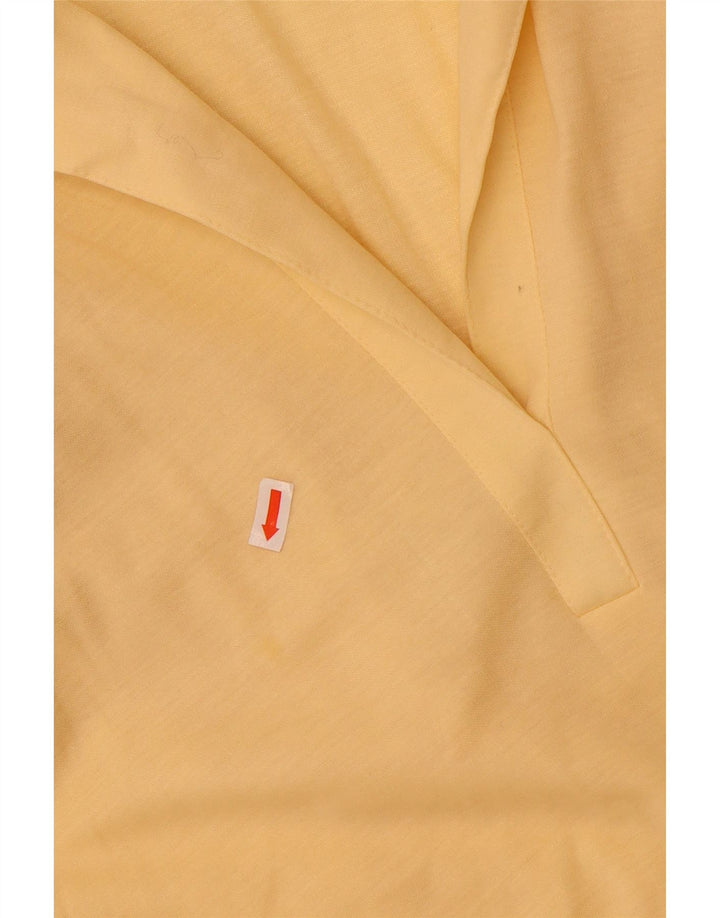 Vestido feminino vintage sem mangas evasê EU 40 poliéster amarelo médio
