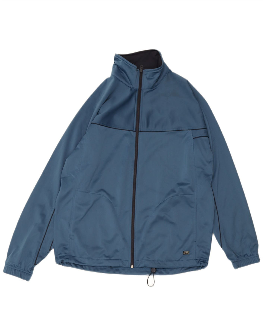 Asics Mens Tracksuit Top Jaqueta Grande Azul Poliéster