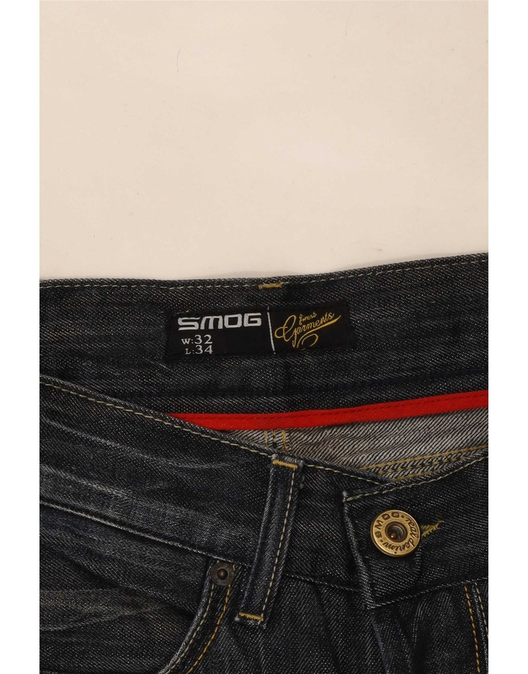 Calça jeans masculina Smog Bootcut W32 L34 azul marinho