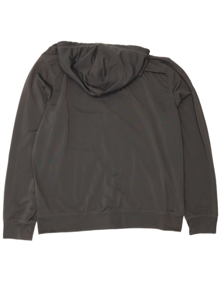 Suéter Nike masculino com capuz e zíper gráfico 2XL cinza poliéster