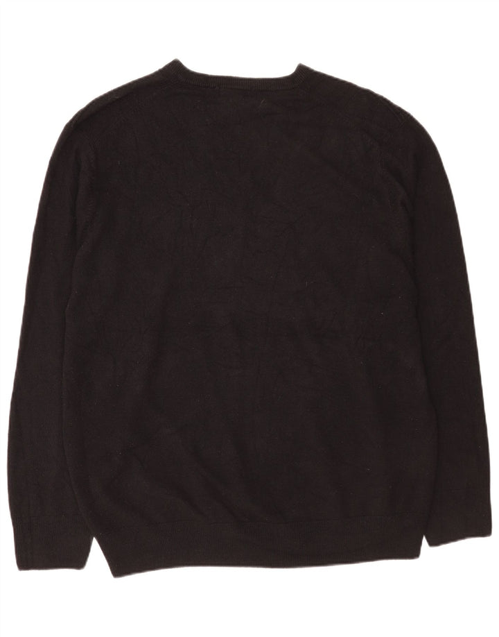 Suéter masculino Dockers com decote em V 2XL acrílico preto