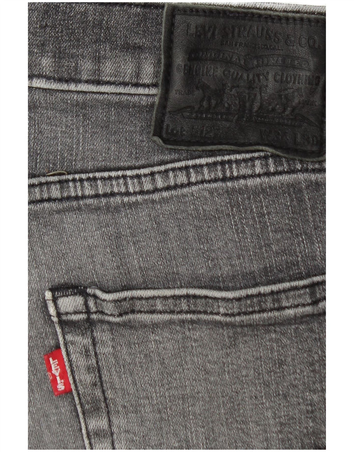 Calça jeans masculina Levi's 512 Slim Tapered W34 L30 cinza algodão