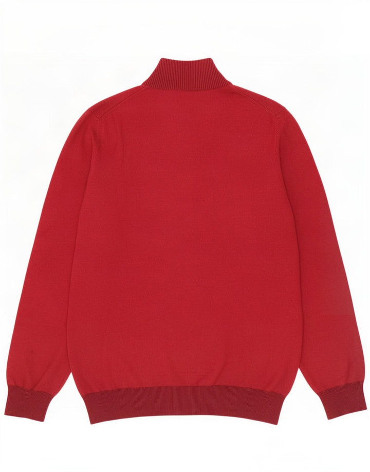 Suéter masculino Massimo Dutti com gola redonda e algodão Borgonha XL
