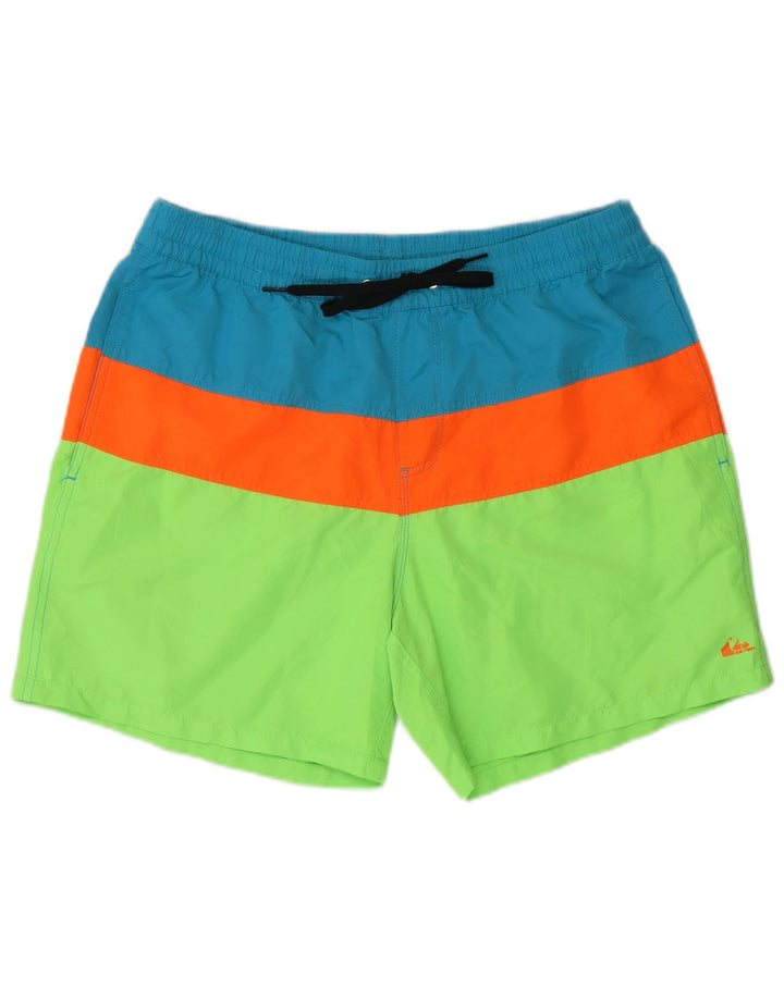 Shorts de natação masculino QUIKSILVER grande poliéster colorblock multicolorido