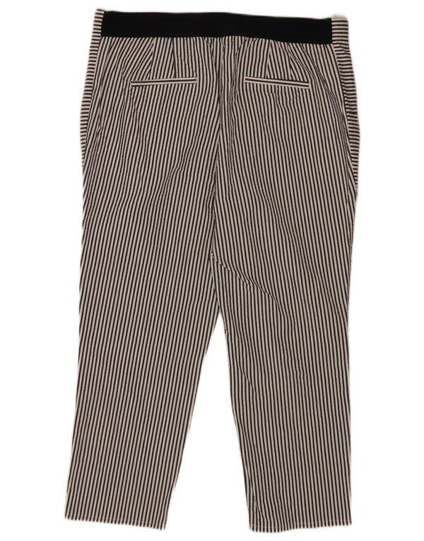 Zara Calça feminina slim cortada 2XL W34 L24 listrada azul