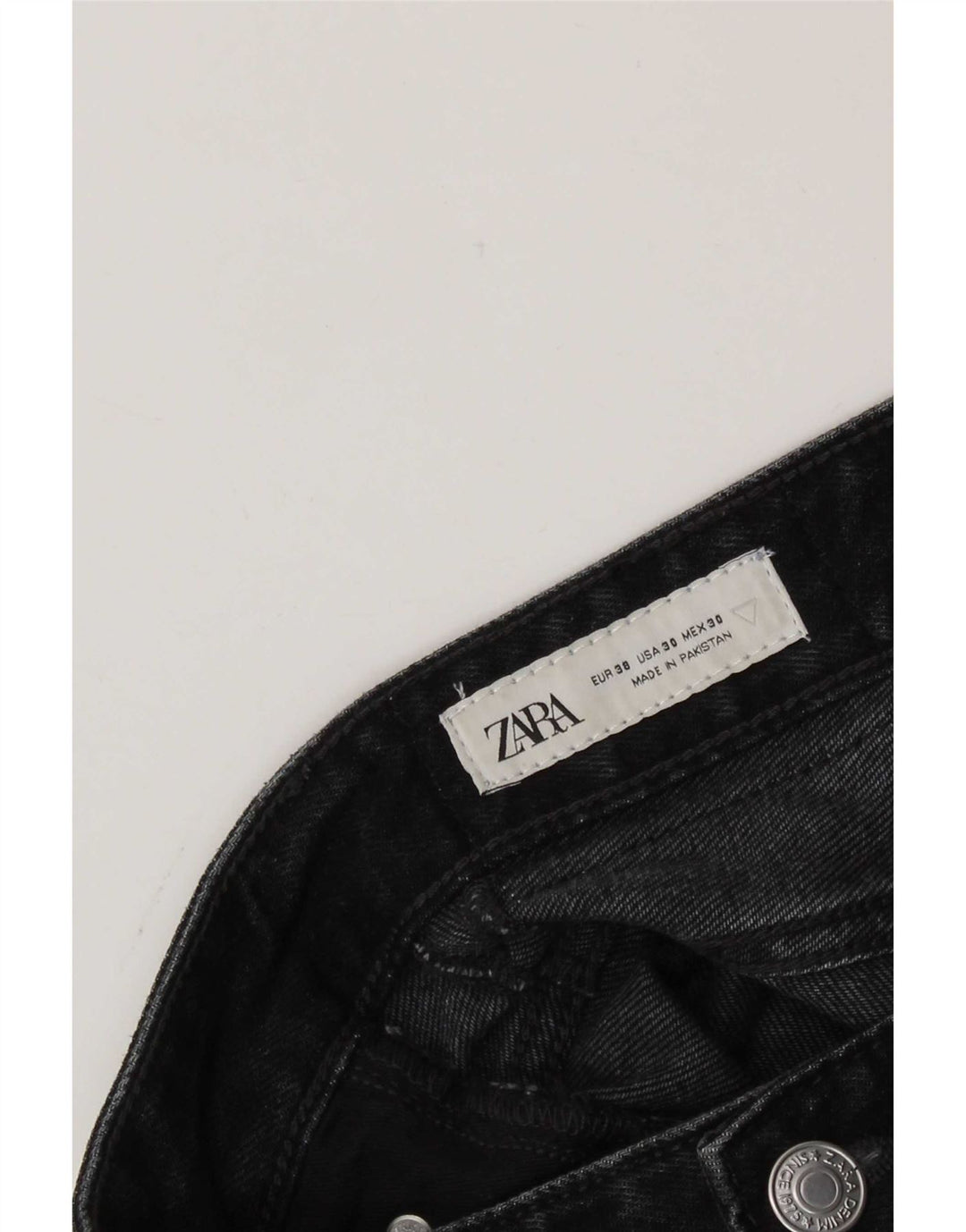 Zara Mens Slim Jeans EU 38 Pequeno W30 L29 Preto