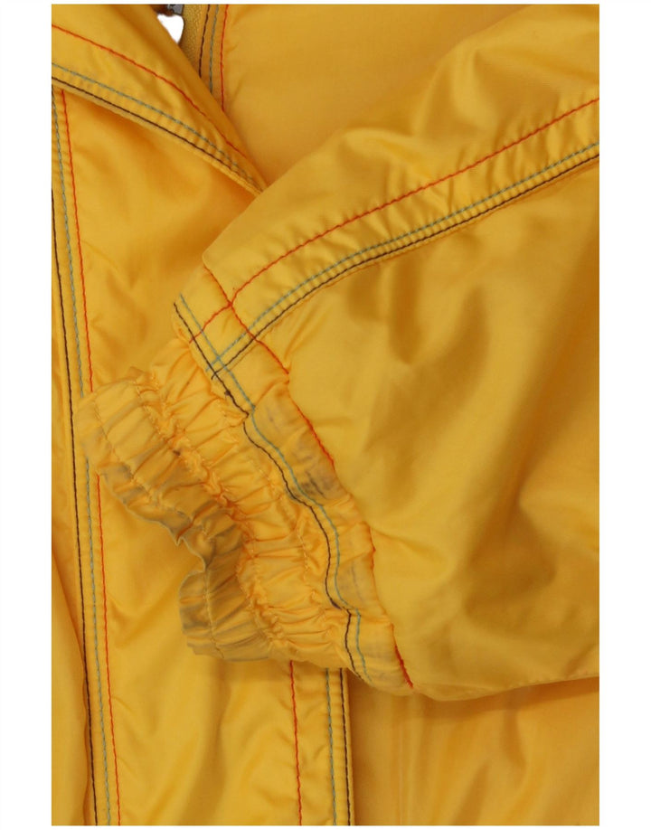 Jaqueta de esqui Ellesse feminina com capuz grande UK 12 poliamida amarela média