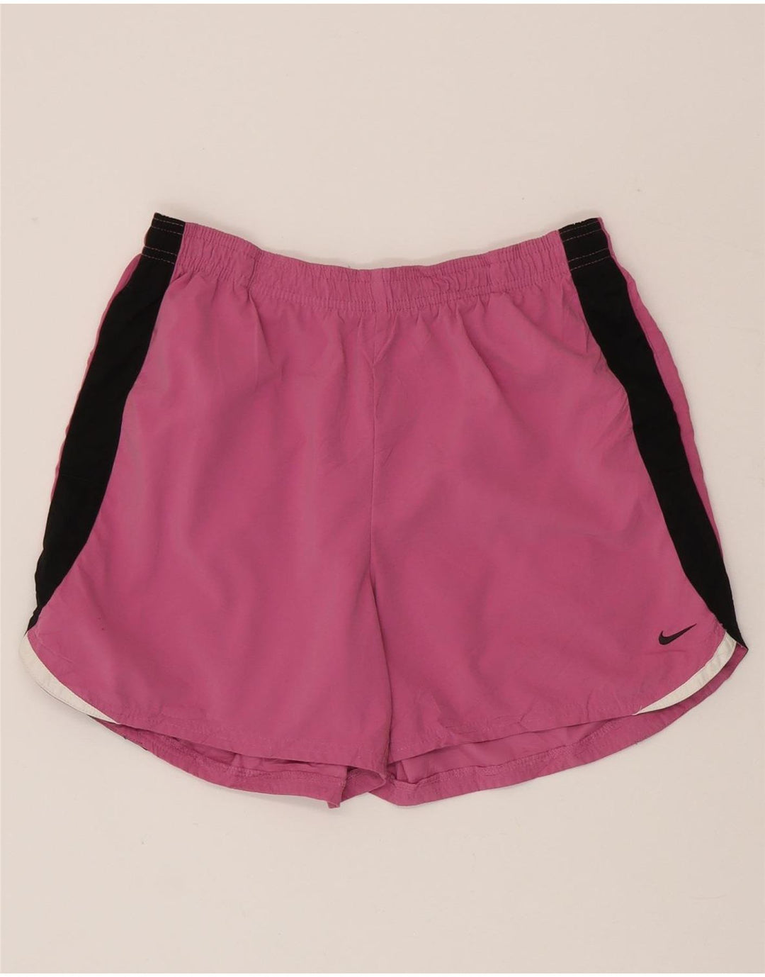 Shorts esportivos femininos Nike US 8/10 médio rosa colorblock poliéster