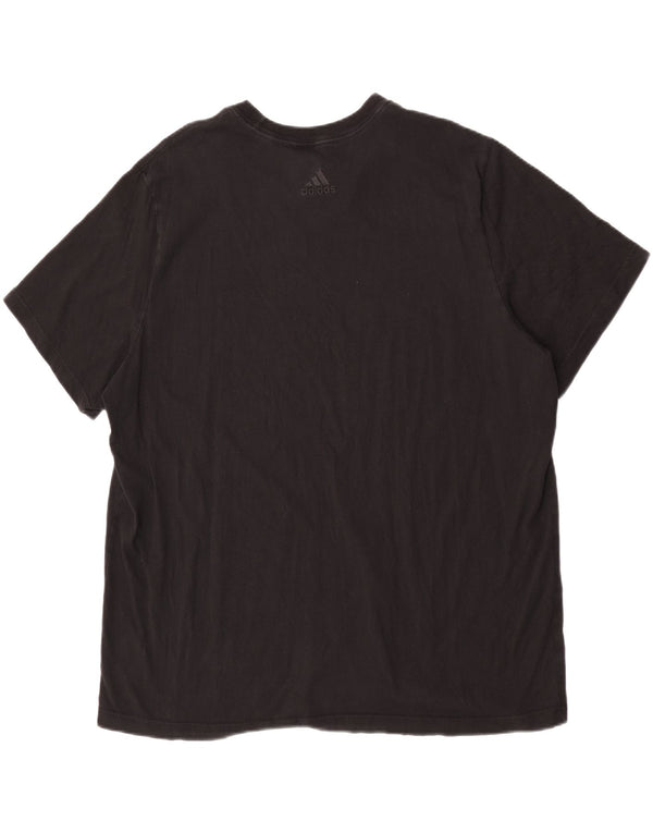 Camiseta gráfica masculina Adidas Top 2XL algodão preto