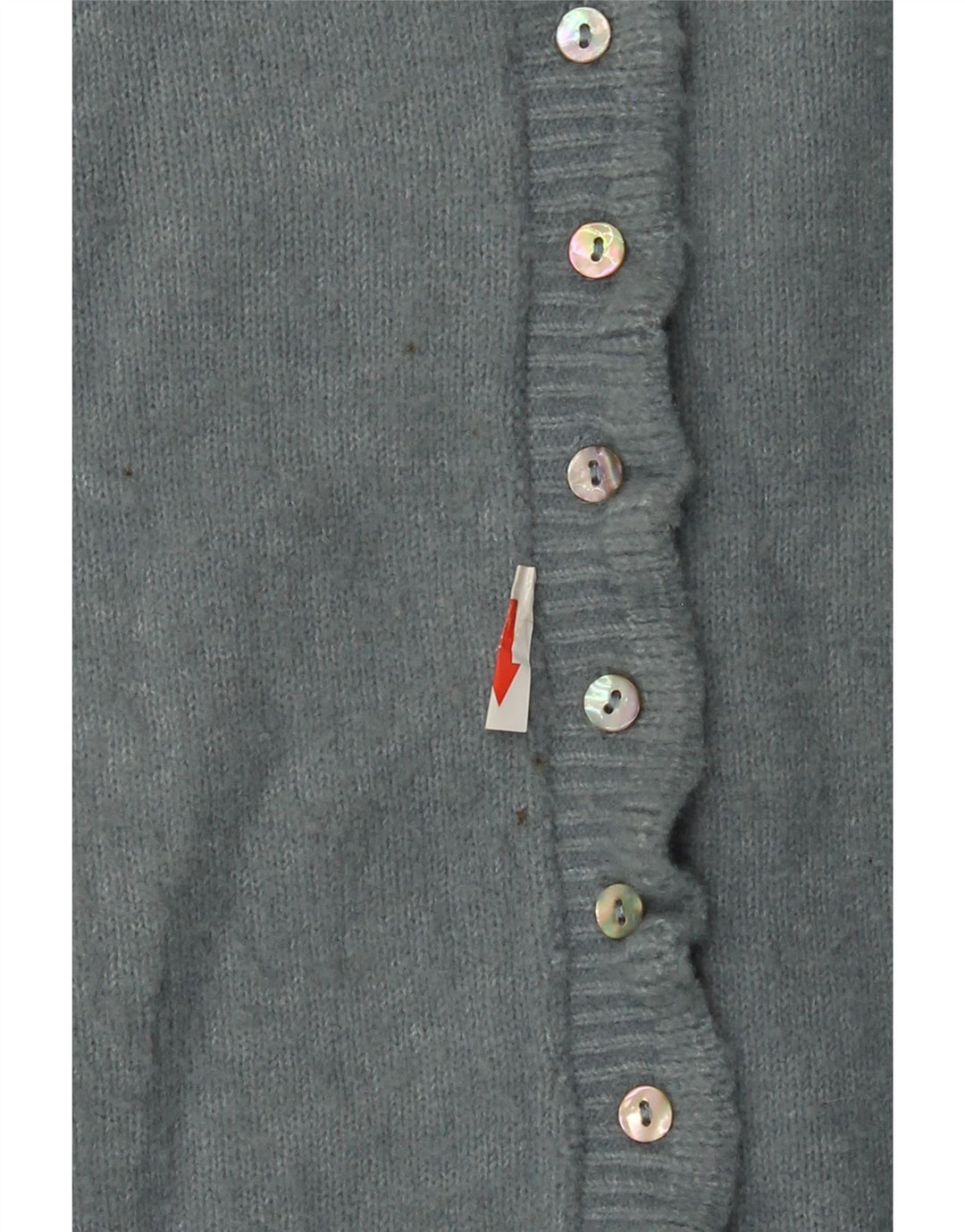 Suéter cardigã feminino Zara UK 14 poliéster azul médio