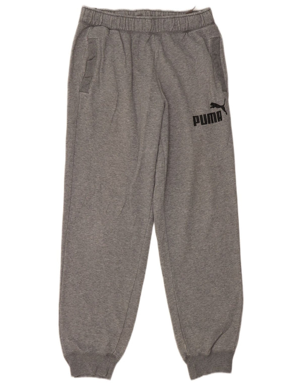 Calça esportiva masculina Puma Graphic Joggers grande algodão manchado cinza
