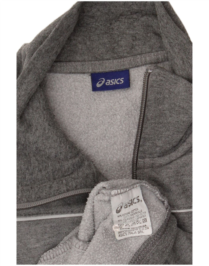 Jaqueta Asics Masculina Treino Top Cinza Médio Algodão Flecked