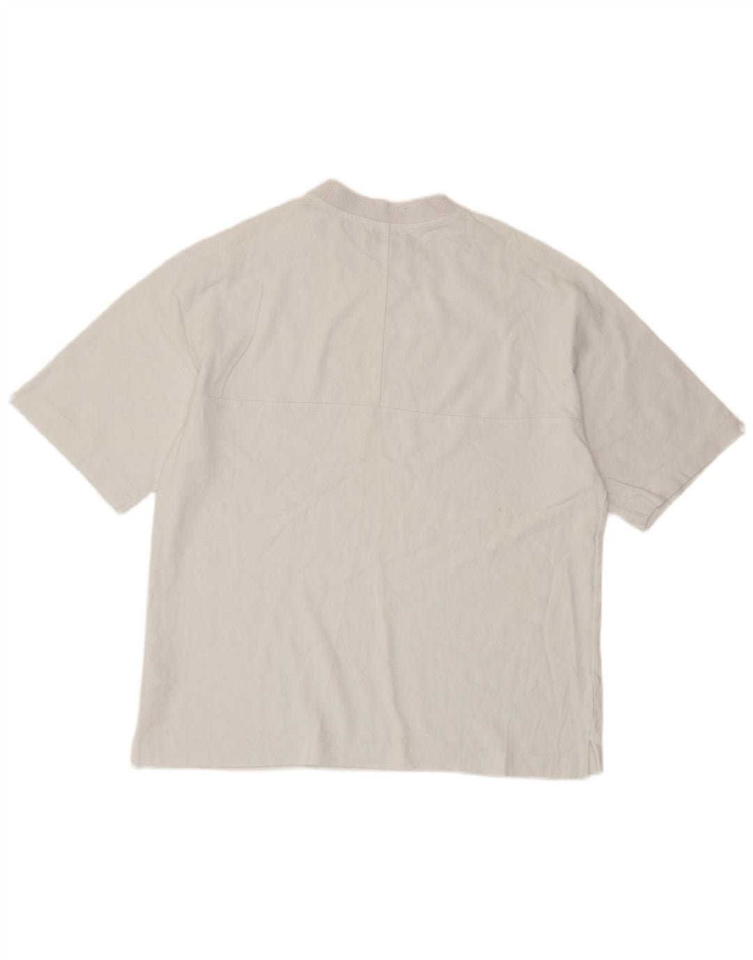 COS Camiseta masculina grande de algodão branco pequeno