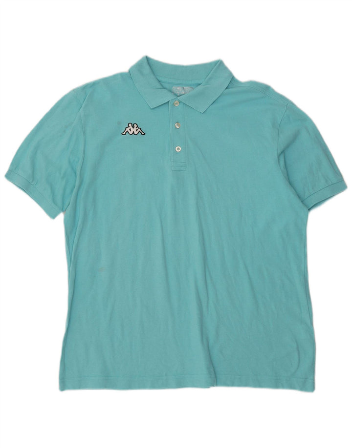 Camisa polo masculina KAPPA XL algodão azul